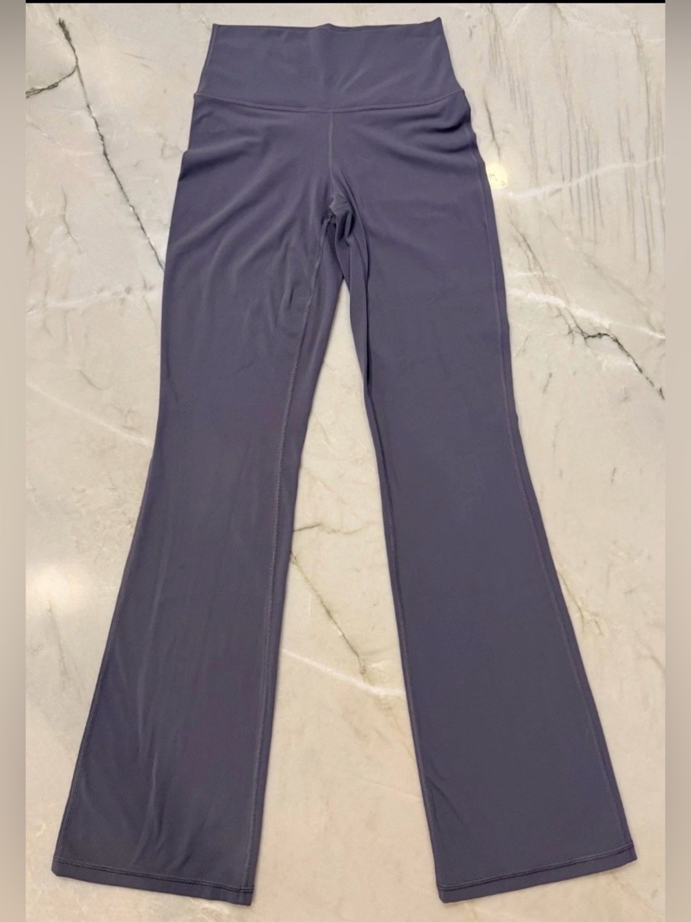 Athleta Transcend Slim Pants Flared Yoga‎ Leggings Purple Stretch Small